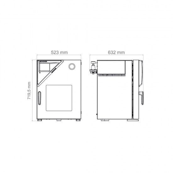 Binder VDL 23 Yanıcı Solventler İçin Vakum Etüvü 23 Litre Binder VDL 23 Yanıcı Solventler İçin Vakum Etüvü 23 Litre