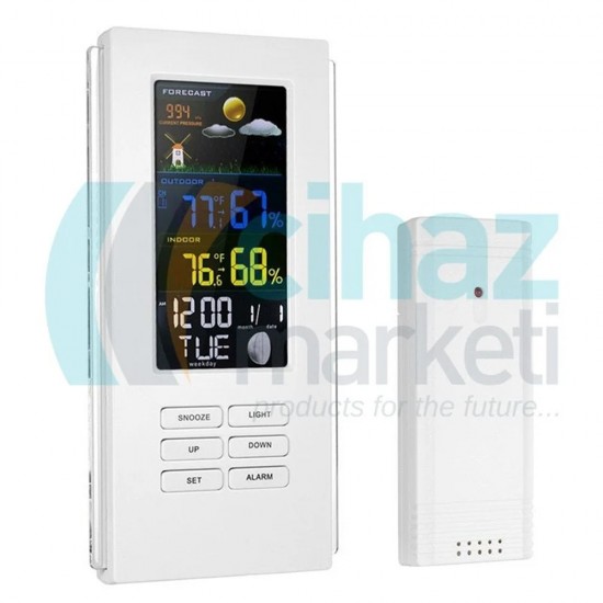 CMT-WS35S Dijital İç Dış Termometre - Wireless Hava Takip Sistemi - İç ve Dış Mekan Sıcaklık, Nem, Hava Durumu Ölçer – Beyaz CMT-WS35S Dijital İç Dış Termometre - Wireless Hava Takip Sistemi - İç ve Dış Mekan Sıcaklık, Nem, Hava Durumu Ölçer – Beyaz