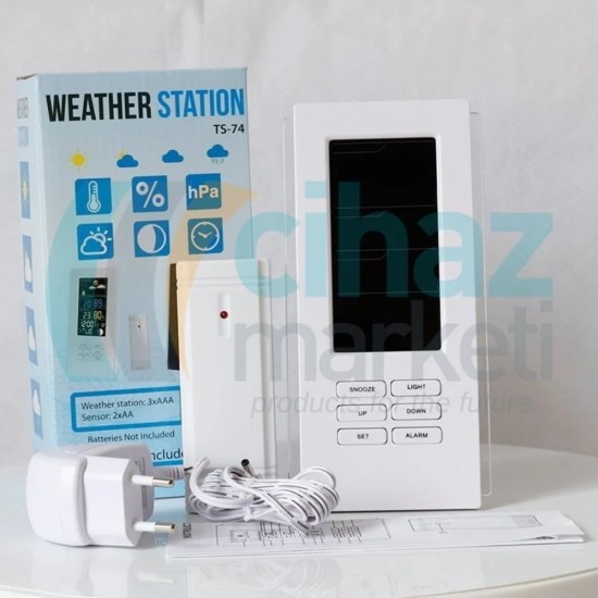 CMT-WS35S Dijital İç Dış Termometre - Wireless Hava Takip Sistemi - İç ve Dış Mekan Sıcaklık, Nem, Hava Durumu Ölçer – Beyaz CMT-WS35S Dijital İç Dış Termometre - Wireless Hava Takip Sistemi - İç ve Dış Mekan Sıcaklık, Nem, Hava Durumu Ölçer – Beyaz
