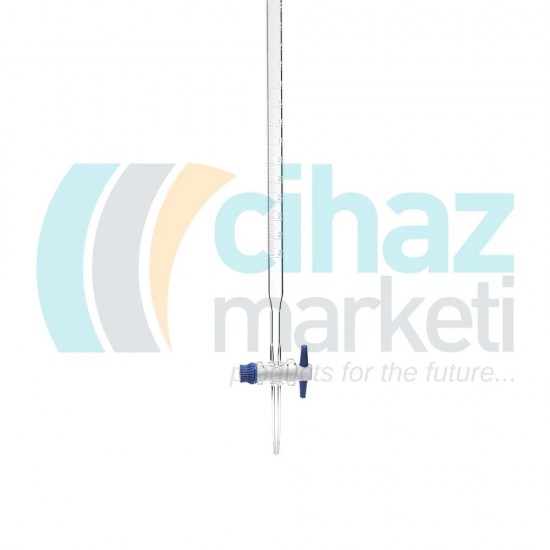 CMTECH Cam Büret - 25 ml 0.10 ml Taksimat Teflon Musluk CMTECH Cam Büret - 25 ml 0.10 ml Taksimat Teflon Musluk