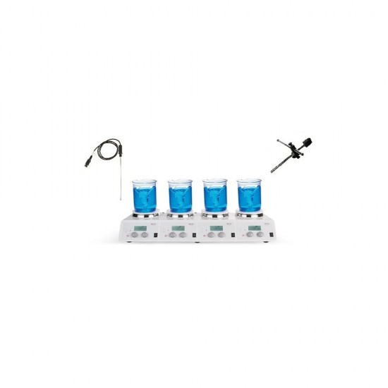 DLAB MS-H340-S4 Package Çoklu Isıtıcılı Manyetik Karıştırıcı Sıcaklık Probu ve Prob Tutucu DLAB MS-H340-S4 Package Çoklu Isıtıcılı Manyetik Karıştırıcı Sıcaklık Probu ve Prob Tutucu
