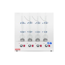 Nükleon NYC-100-2 Soxholet Yağ Tayin Cihazı, 2'li Cam Malzeme Takımı, 250 veya 500 ml Balonlar ile Çalışma Özelliği, Ayrı Ayrı Sıcaklık Ayar Düğmesi