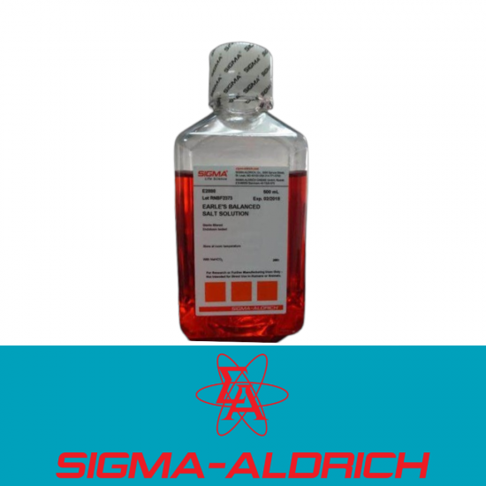 Sigma-Aldrich E2888-500ML EARLE′S BALANCED SALTS, WITH SODIUM BICARBONATE, LIQUID, STERILE-FILTERED, SUITABLE FOR CELL CULTURE Sigma-Aldrich E2888-500ML EARLE′S BALANCED SALTS, WITH SODIUM BICARBONATE, LIQUID, STERILE-FILTERED, SUITABLE FOR CELL CULTURE