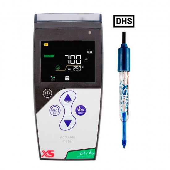 XS Instruments pH 7 Vio Taşınabilir pH Metre + Gıda Uygulamaları İçin XS 2 Pore T DHS Dijital Penetrasyon Elektrotu XS Instruments pH 7 Vio Taşınabilir pH Metre + Gıda Uygulamaları İçin XS 2 Pore T DHS Dijital Penetrasyon Elektrotu